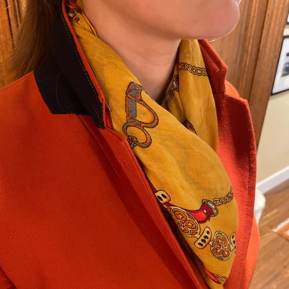 Beautiful equestrian scarf 72”x32” - Picture 1 of 7